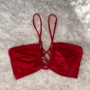 Red adjustable bra top, size small